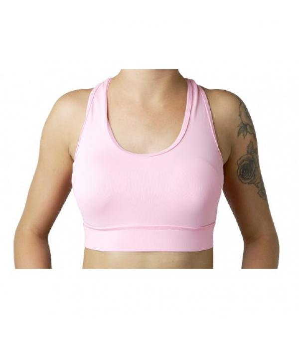 Flexible sports bra for the gym and training. It has flat seams that do not cause chafing. Made of breathable and quick-drying material