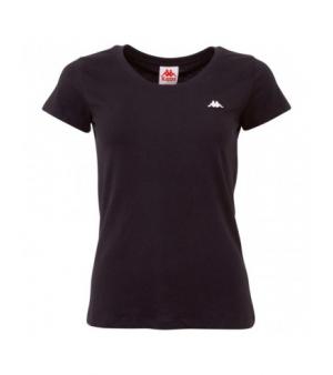 Kappa Halina Γυναικείο Αθλητικό T-shirt Μαύρο 308000-4006