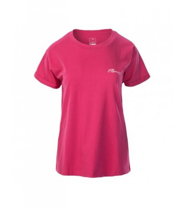 Ιδιότητες: Elbrus γυναικείο t-shirt. Χαλαρό κόψιμο. Κοντά μανίκια. Στρογγυλή λαιμόκοψη. Υλικό: Κλασσικό ύφασμα: Βιολογικό βαμβάκι Χρώμα: Χρώμα: ροζ