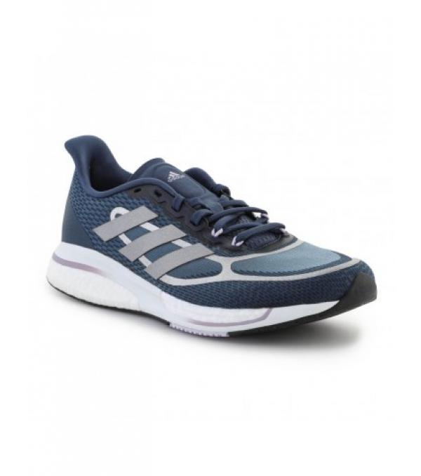 Properties: The SUPERNOVA + W women's running shoes are footwear designed for everyday, leisurely running. They have a soft and comfortable insole that provides comfort during use. Low, lace-up model. Rubber sole. Material: synthetic, fabric Color: navy