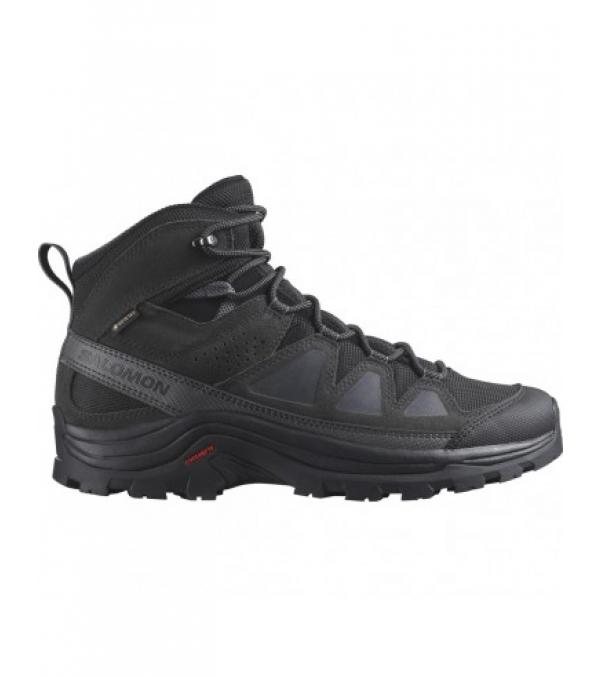 Αναλυτική περιγραφή προϊόντος: Οι μπότες Salomon Quest Rove GTX 471813 σε μαύρο χρώμα είναι ο τέλειος σύντροφος για τα υπαίθρια περιπετειώδη ταξίδια σας. Σχεδιασμένες με απαράμιλλη ποιότητα και άνεση, αυτές οι μπότες είναι έτοιμες να σας συνοδεύσουν σε κάθε βήμα του ταξιδιού σας. Χαρακτηριστικά ή τεχνικές λεπτομέρειες Προϊόντος: Αυτές οι μπότες πεζοπορίας έχουν αδιάβροχο καπέλο GORE-TEX® για απόλυτη προστασία από το νερό και την υγρασία. Οι μονάδες σόλας Contagrip® MD προσφέρουν ασύγκριτη πρόσφυση και αντοχή σε διάφορες επιφάνειες, ενώ το σύστημα λασπωτήρων EnergyCell EVA απορροφά τους κραδασμούς και παρέχει εξαιρετική απόδοση κατά τη διάρκεια της ημέρας. Διαθέτουν επίσης προστατευτικό δακτύλιο και προστατευτικό πέλμα για πρόσθετη αντοχή. Συστήνεται το προϊόν για: Οι μπότες Salomon Quest Rove GTX 471813 είναι ιδανικές για εξερευνητές, πεζοπόρους και ενθουσιώδεις της υπαίθρου που αναζητούν ανθεκτικό, αξιόπιστο και άνετο υπόδημα για τις περιπέτειές τους. Extra Λεπτομέρειες: Το ύφασμα των μποτών είναι ανθεκτικό στη φθορά και ειδικά σχεδιασμένο για τις πιο απαιτητικές συνθήκες. Επιπλέον, το σύστημα δέσιματος SensiFit™ προσφέρει μια σφιχτή και ασφαλή εφαρμογή που αποτρέπει την ταλάντευση του ποδιού μέσα στο παπούτσι. Οι Salomon Quest Rove GTX 471813 είναι πραγματικά οι μπότες που θα σας πάνε παντού.