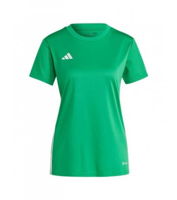 Adidas γυναικείο T-shirt Table 23 Jersey πράσινο IA9150 Χαρακτηριστικά: Το γυναικείο T-shirt της adidas είναι ένα match μοντέλο που θα σας βοηθήσει να εξασφαλίσετε μακροχρόνια άνεση. Κανονικό κόψιμο με στρογγυλεμένη λαιμόκοψη. Το T-shirt είναι κατασκευασμένο από ίνες που στεγνώνουν γρήγορα και υποστηρίζονται από την τεχνολογία Aeroready που απορροφά την υγρασία. Μανίκια από πλέγμα. Οι ίνες πολυεστέρα κατασκευάζονται με διαδικασία ανακύκλωσης. Κεντημένο λογότυπο της μάρκας στο στήθος. Ρίγες στα πλαϊνά. Υλικό: Αμυγδαλωτό, με φανελάκια, που φέρουν το χρώμα του δέρματος: 100% ανακυκλωμένος πολυεστέρας.