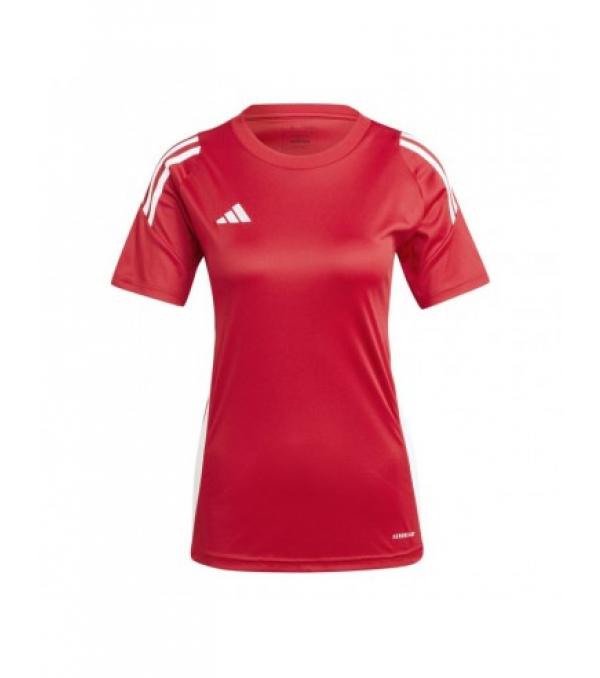 Χαρακτηριστικά: adidas Tiro 24 γυναικείο t-shirt. Θα λειτουργήσει καλά κατά τη διάρκεια ποδοσφαιρικών αγώνων. Κανονικό κόψιμο. Η τεχνολογία Aeroready απομακρύνει την υπερβολική υγρασία. Οι ίνες δημιουργήθηκαν κατά τη διαδικασία ανακύκλωσης. Material: 100% ανακυκλωμένος πολυεστέρας Χρώμα: χρώμα: κόκκινο