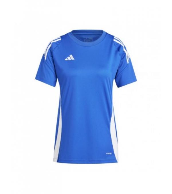 Χαρακτηριστικά: adidas Tiro 24 γυναικείο t-shirt. Θα λειτουργήσει καλά κατά τη διάρκεια ποδοσφαιρικών αγώνων. Κανονικό κόψιμο. Η τεχνολογία Aeroready απομακρύνει την υπερβολική υγρασία. Οι ίνες δημιουργήθηκαν κατά τη διαδικασία ανακύκλωσης. Material: 100% ανακυκλωμένος πολυεστέρας Χρώμα: Μπλε