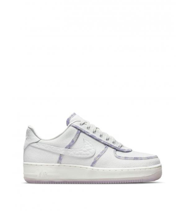 NIKE ΠΑΠΟΥΤΣΙΑ Αθλητικά παπούτσιαNike Air Force 1 Low Lavender Sneakers Summit White/Summit White-Doll Sneakers λογότυπο Σόλα από καουτσούκ Textile Made in VietnamΒαμβάκι