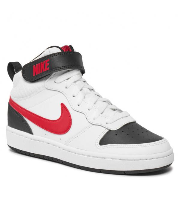 Παπούτσια Nike Buty Court Borough Mid 2 (GS) CD7782-110 White/University Red/Black