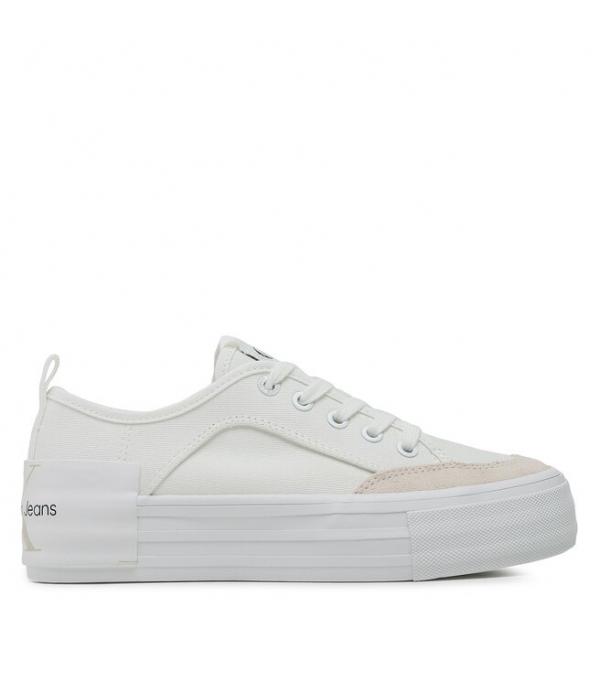 Πάνινα παπούτσια Calvin Klein Jeans Vulc Flatform Bold Irreg Lines YW0YW00903 White/Ancient White 0LA