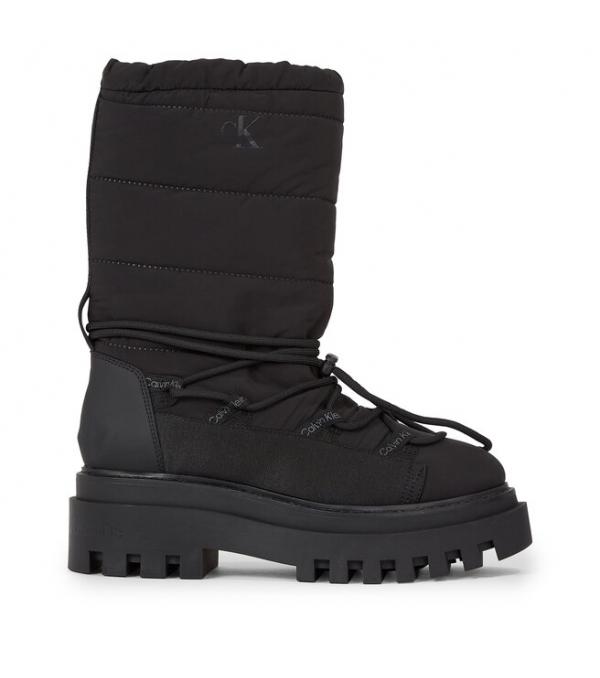Μπότες Χιονιού Calvin Klein Jeans Flatform Snow Boot Nylon Wn YW0YW01146 Triple Black 0GT
