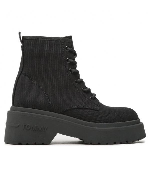 Ορειβατικά παπούτσια Tommy Jeans Lace Up Festiv Boots EN0EN02133 Black 0GJ