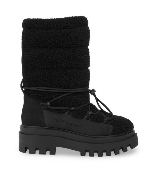 Μπότες Χιονιού Calvin Klein Jeans Flatform Snow Boot Sherpa Wn YW0YW01195 Triple Black 0GT