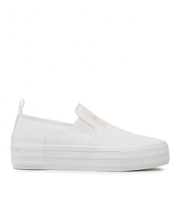Πάνινα παπούτσια Calvin Klein Jeans Bold Vulc Flatf Slipon Wn YW0YW01040 Bright White YBR