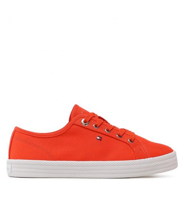 Πάνινα παπούτσια Tommy Hilfiger Essential Vulcanized Sneaker FW0FW07119 Deep Orange SNX