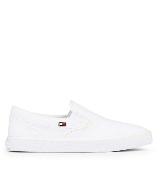 Πάνινα παπούτσια Tommy Hilfiger Vulc Canvas Slip-On Sneaker FW0FW08065 White YBS