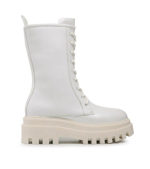 Ορειβατικά παπούτσια Calvin Klein Jeans Flatform Laceup Patent YW0YW00852 White YBR