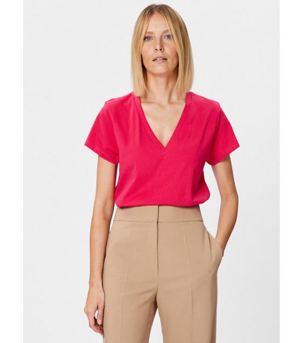 Sisley T-Shirt 3096L400B Ροζ Regular Fit