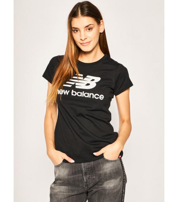New Balance T-Shirt Essentials Stacked Logo Tee WT91546 Μαύρο Athletic Fit