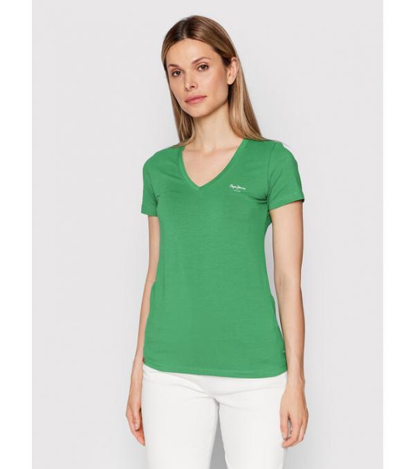 Pepe Jeans T-Shirt Violette PL505067 Πράσινο Slim Fit