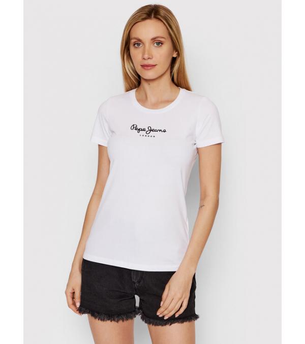 Pepe Jeans T-Shirt PL502711 Λευκό Slim Fit