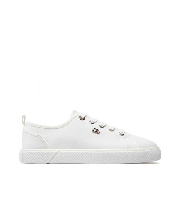 Tommy Hilfiger Πάνινα παπούτσια Vulc Canvas Sneaker FW0FW08063 Λευκό