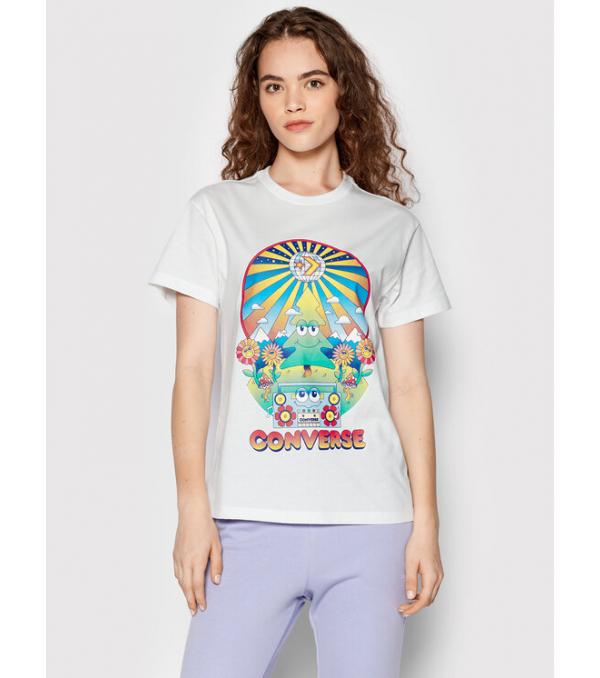 Converse T-Shirt Nature Party Graphic 10024245-A02 Λευκό Standard Fit