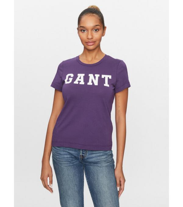 Gant T-Shirt Reg Graphic Ss 4200741 Μωβ Regular Fit