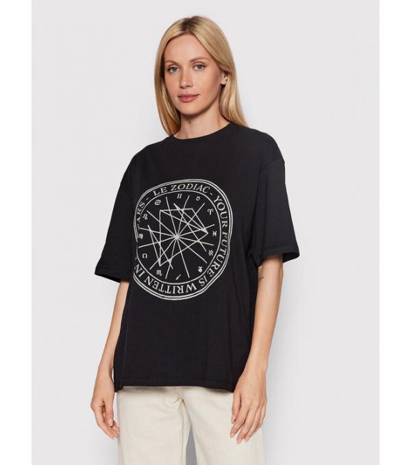NA-KD T-Shirt Zodiac 1100-005618-8309-003 Μαύρο Relaxed Fit