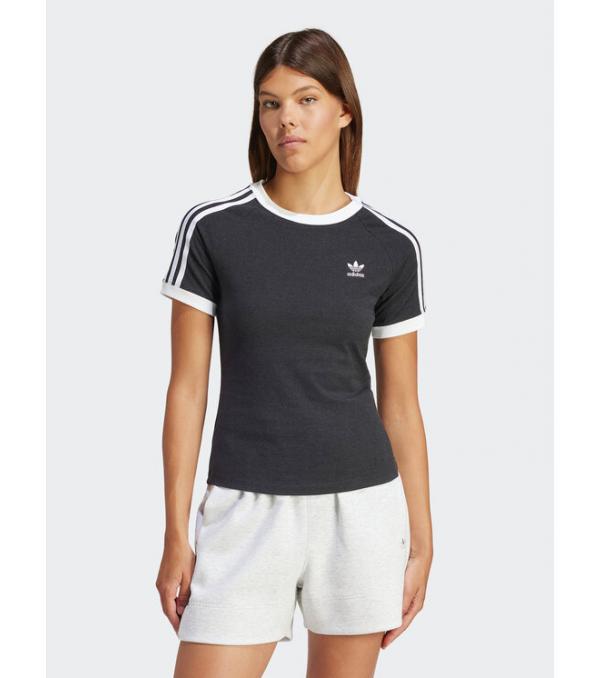 adidas T-Shirt 3-Stripes IU2429 Μαύρο Slim Fit