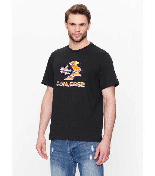 Converse T-Shirt Cloud Sky 10024587-A02 Μαύρο Standard Fit