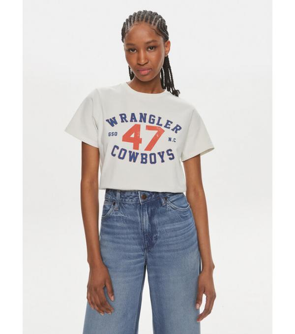 Wrangler T-Shirt 112350277 Εκρού Regular Fit