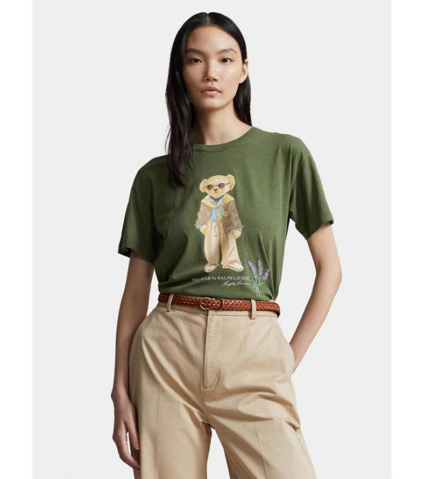 Polo Ralph Lauren T-Shirt Prov Bear T 211924292001 Πράσινο Regular Fit