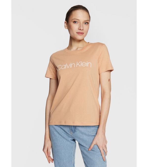 Calvin Klein T-Shirt Core Logo K20K202142 Μπεζ Regular Fit