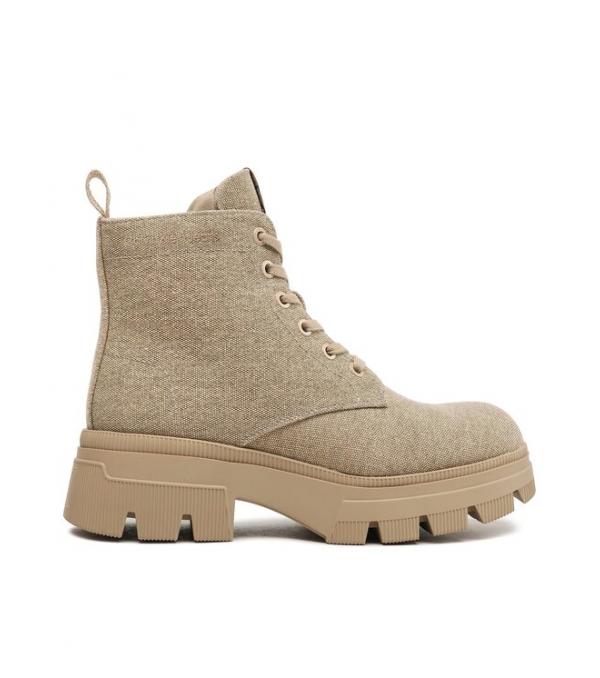 Calvin Klein Jeans Ορειβατικά παπούτσια Chunky Combat Laceup Boot Co YW0YW01239 Μπεζ