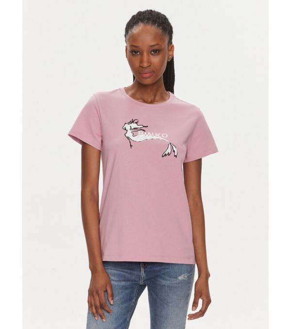 Pinko T-Shirt 100355 A1OC Ροζ Regular Fit