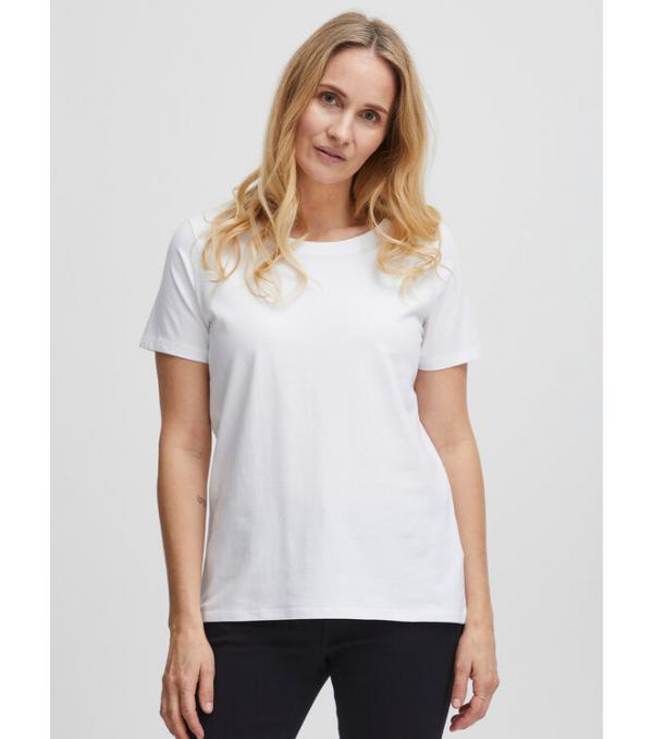Fransa T-Shirt 20605388 Λευκό Regular Fit
