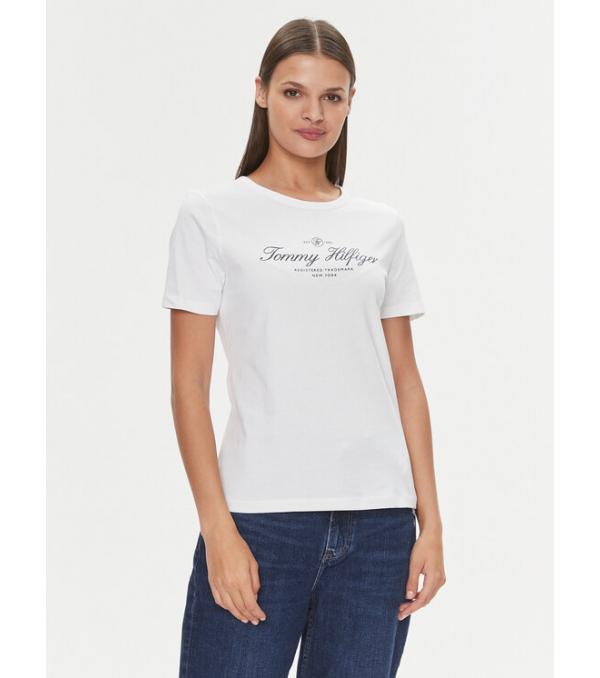 Tommy Hilfiger T-Shirt WW0WW40526 Λευκό Slim Fit