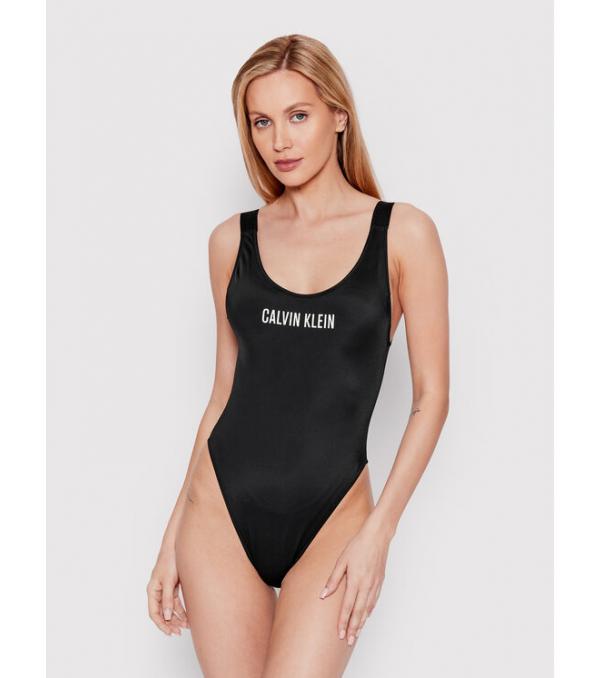 Calvin Klein Swimwear Μαγιό Scoop KW0KW01599 Μαύρο