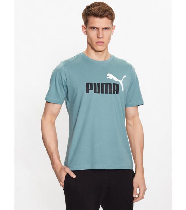 Puma T-Shirt Essentials+ 2 Col Logo 586759 Πράσινο Regular Fit
