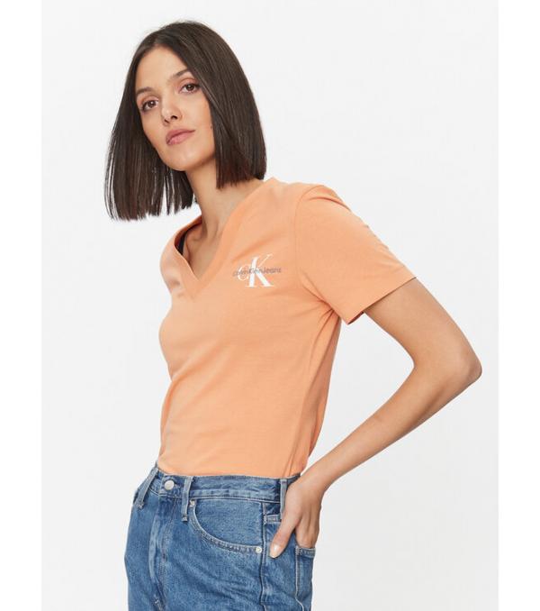 Calvin Klein Jeans T-Shirt J20J221429 Πορτοκαλί Regular Fit