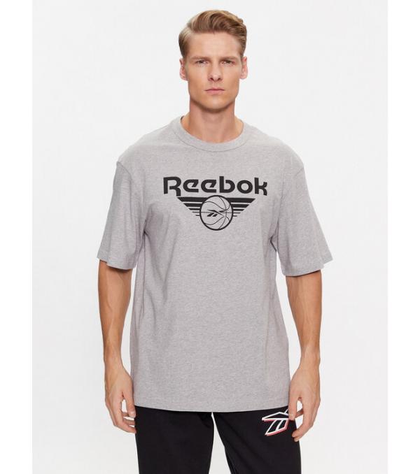 Reebok T-Shirt Basketball IL4423 Γκρι Regular Fit