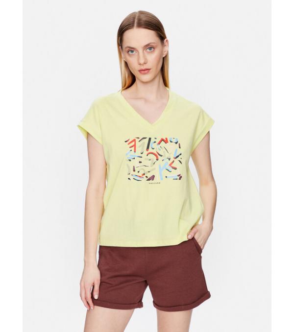 Volcano T-Shirt T-Abstract L02156-S23 Κίτρινο Regular Fit