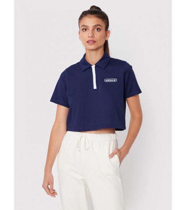 adidas Polo Crop HL6572 Σκούρο μπλε Relaxed Fit