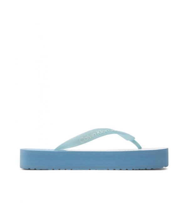 Calvin Klein Jeans Σαγιονάρες Beach Sandal Flatform Monologo YW0YW01617 Μπλε