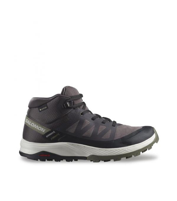 Salomon Παπούτσια πεζοπορίας Outrise Mid Gtx W GORE-TEX L47160700 Μαύρο