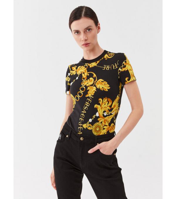 Versace Jeans Couture T-Shirt 75HAH608 Μαύρο Slim Fit