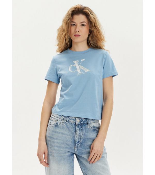 Calvin Klein Jeans T-Shirt Meta Baby J20J223165 Μπλε Regular Fit