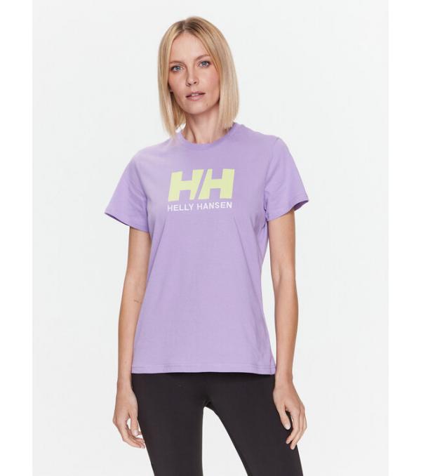 Helly Hansen T-Shirt Logo 34112 Μωβ Regular Fit