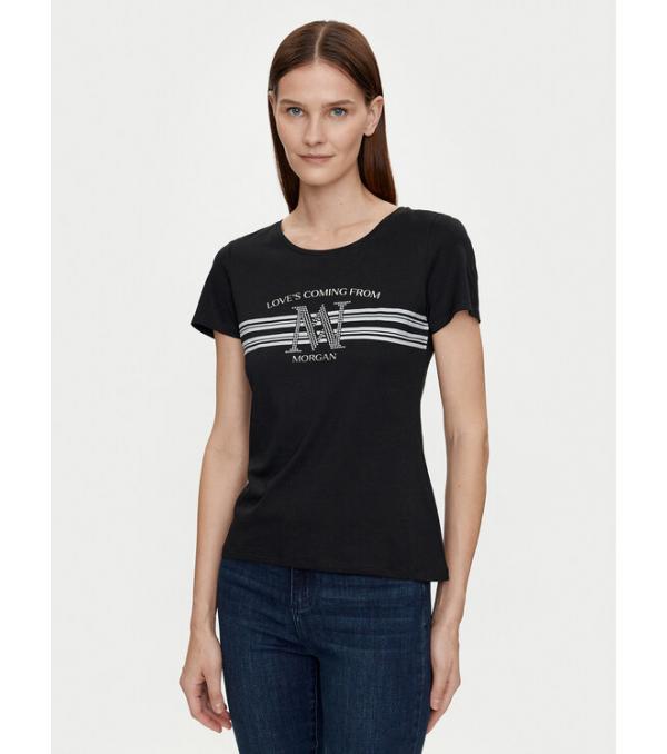 Morgan T-Shirt 241-DONNA Μαύρο Regular Fit
