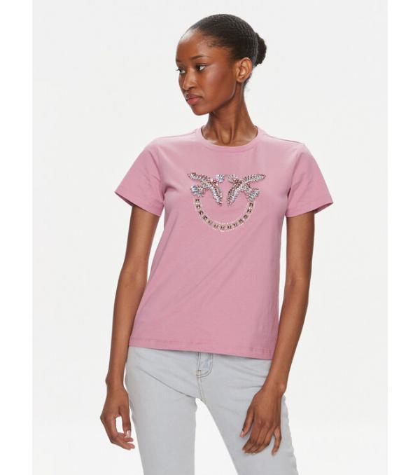 Pinko T-Shirt Quentin 100535 A1R7 Ροζ Regular Fit