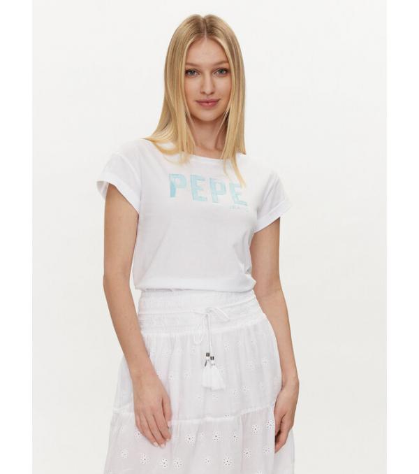 Pepe Jeans T-Shirt Janet PL505836 Λευκό Regular Fit
