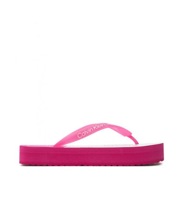 Calvin Klein Jeans Σαγιονάρες Beach Sandal Flatform Monologo YW0YW01617 Ροζ